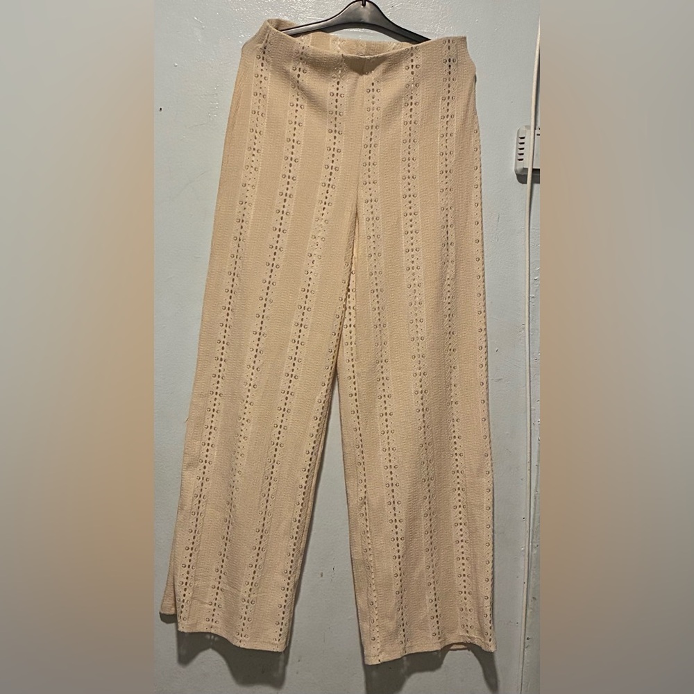 H&M Beige Wide Leg Women's Pants